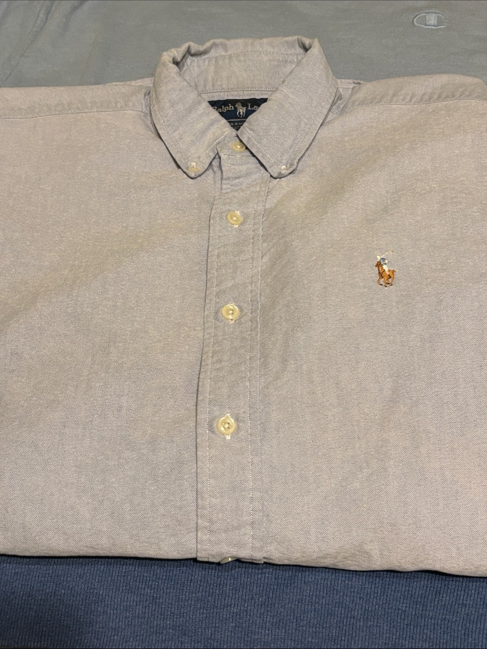 Ralph Lauren Men's Button-Down Shirt in Light Gray